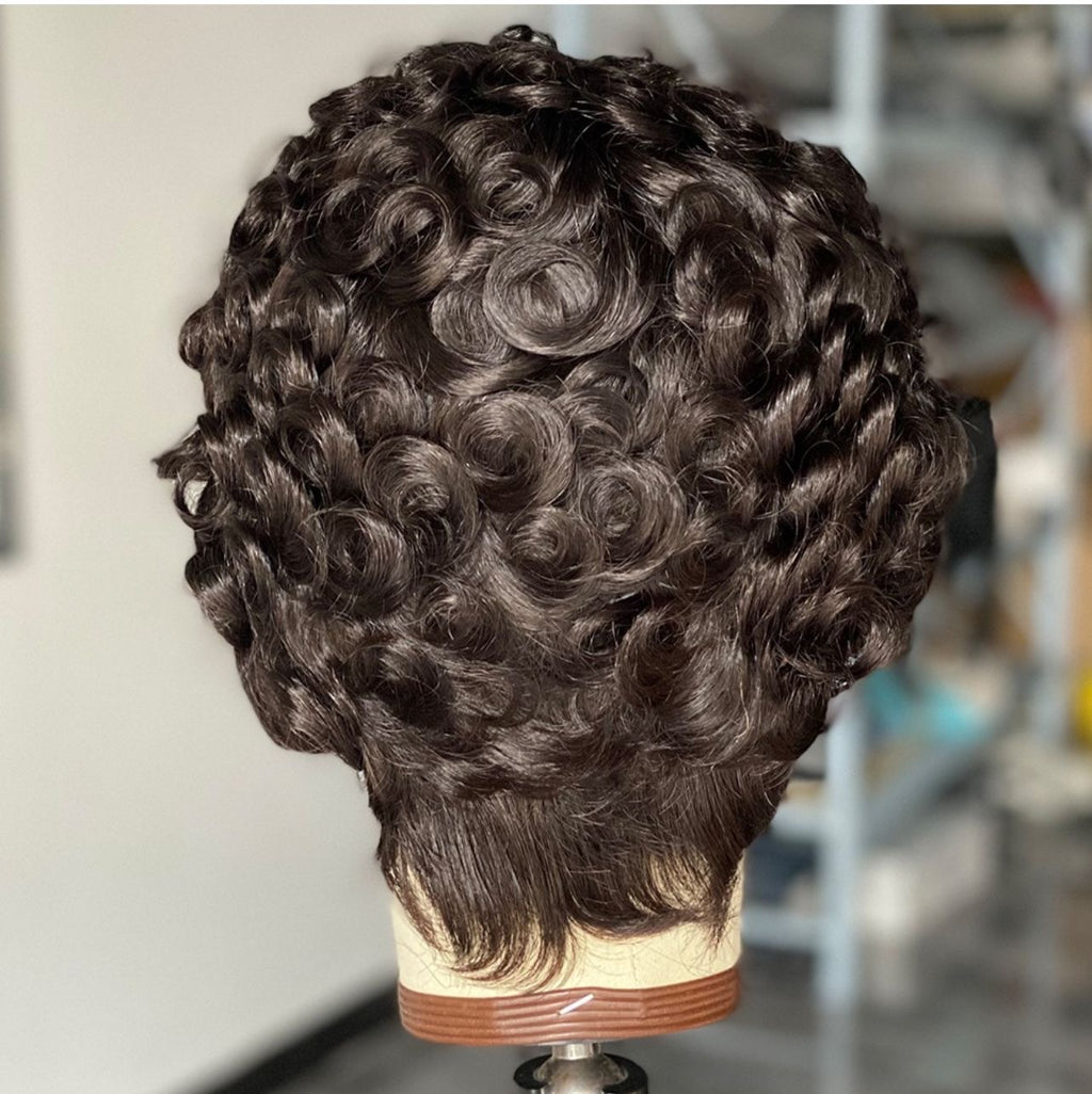Burmese 6” Frontal  Pixie wig